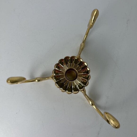 Partylite P7505 Gold Toned Versailles Hurricane Candle Holder Curves Votive - Picture 4 of 7